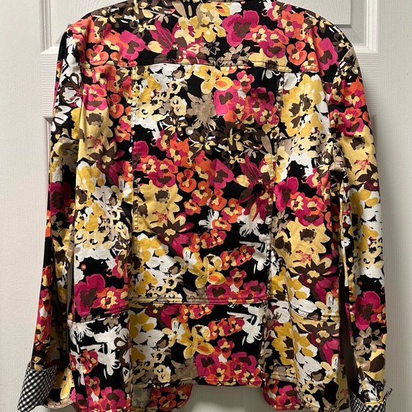 Floral Print Cotton Lightweight Stretch Jacket NWT - Picture 2 of 7